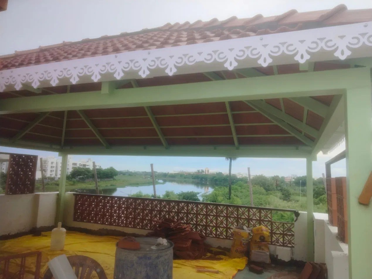 Terrace Clay-Tile Roof & Jali Railing